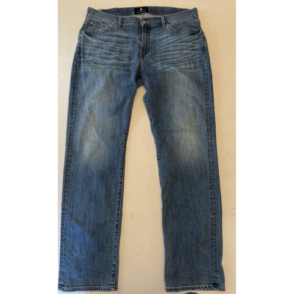 7 For All Mankind Jeans Mens 38  Medium‎ Wash Luxe Performance The Straight